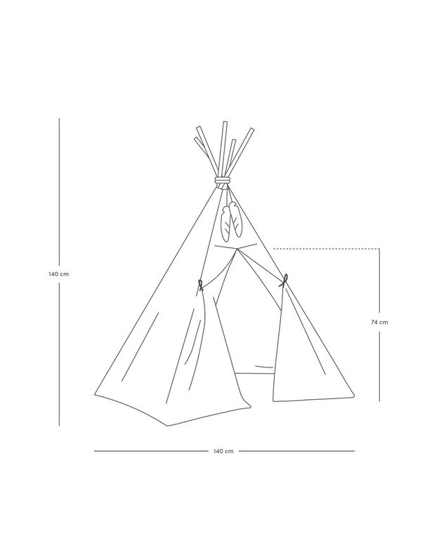 Nobodinoz palapinė (tipis) NEVADA TEEPEE LAUREL GREEN