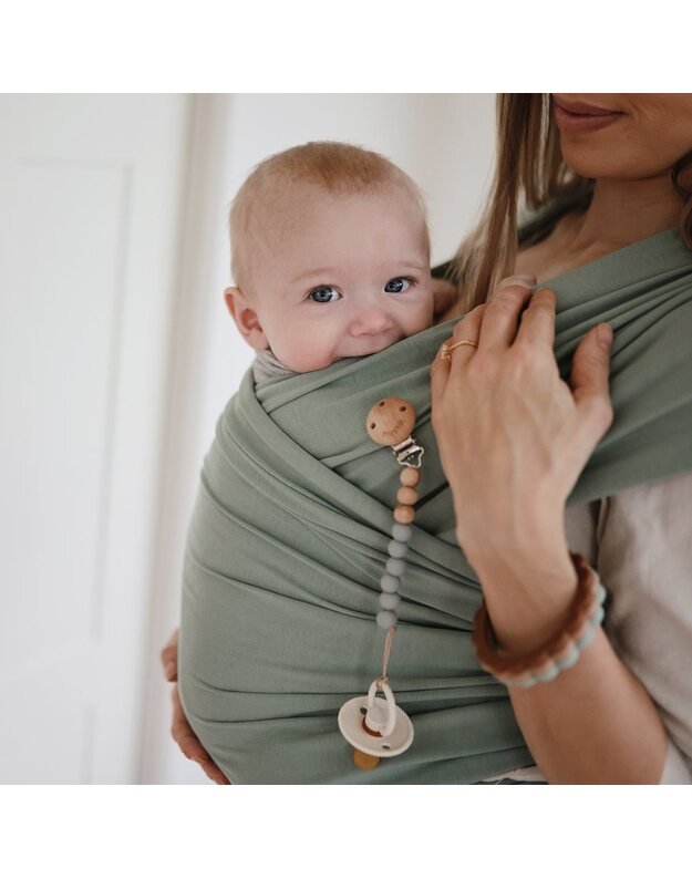 Mushie nešioklė Baby Wrap Roman Green, žalia