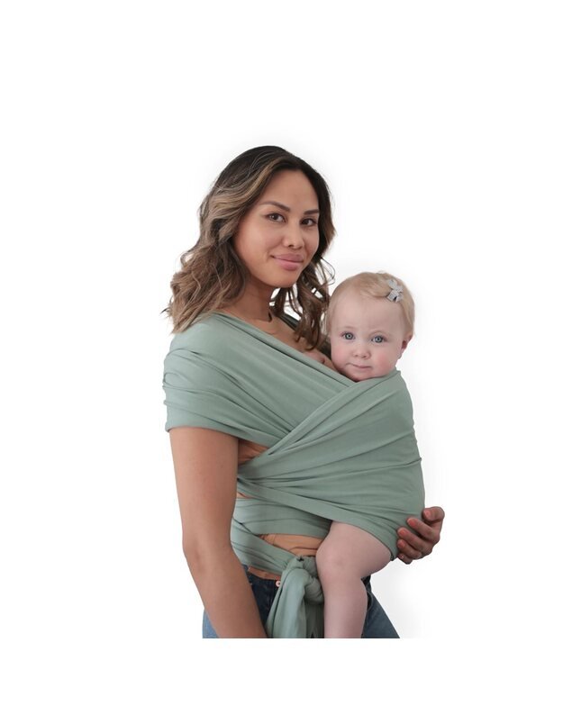 Mushie nešioklė Baby Wrap Roman Green, žalia