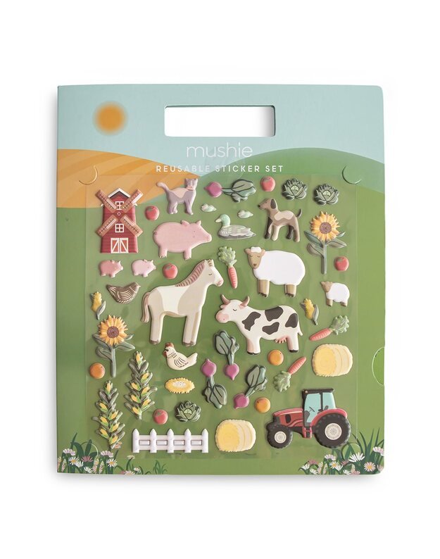 Mushie ​reusable sticker set FARM