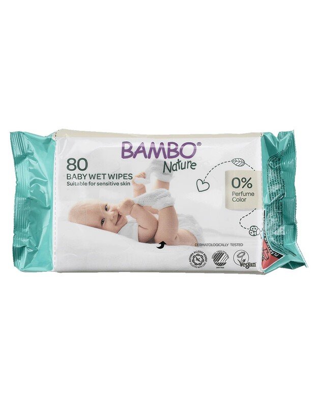 Bambo Nature wet wipes, 80 ​​pcs