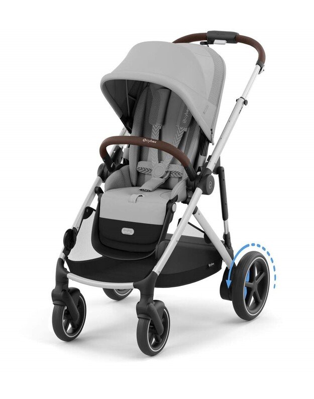 Cybex elektrinis vežimėlis eGazelle S SLV Stone Grey, pilkas