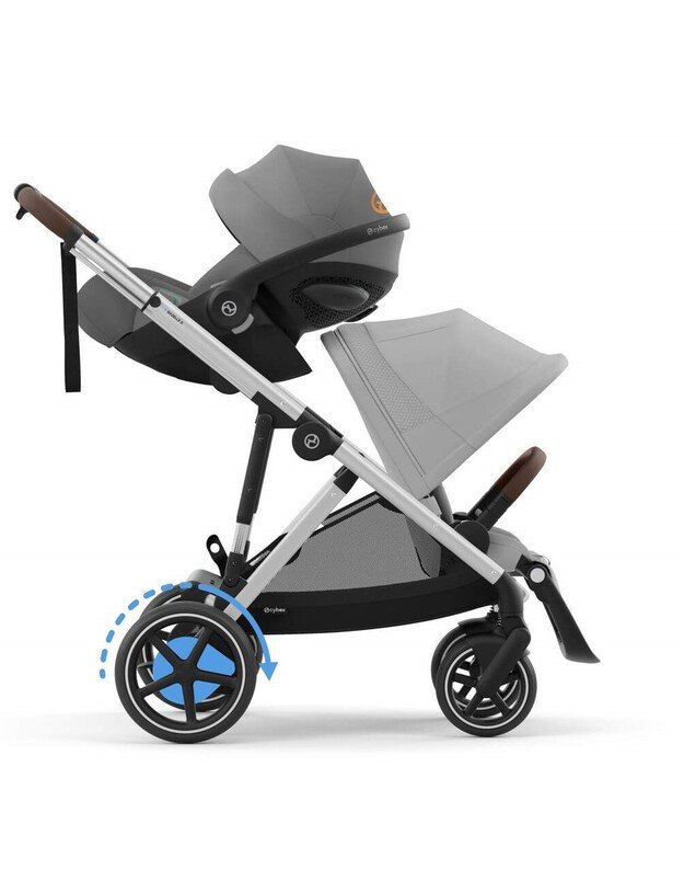 Cybex elektrinis vežimėlis eGazelle S SLV Stone Grey, pilkas