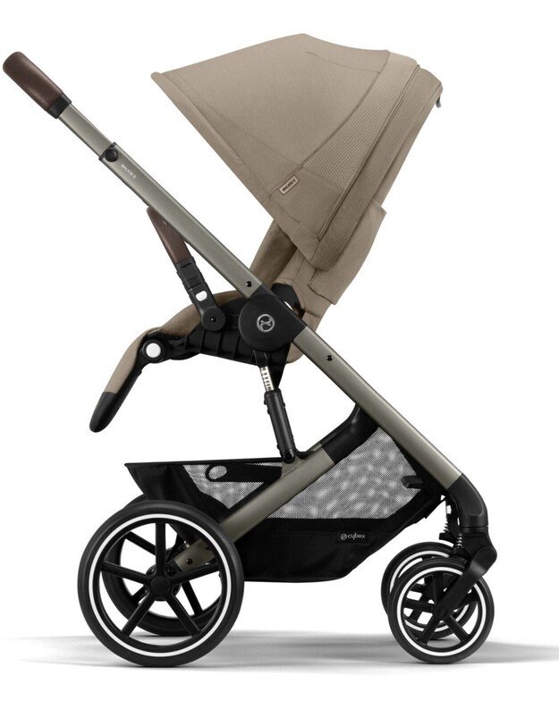 Vežimėlis Cybex Balios S LUX taupe frame Almond Beige, smėlio spalvos