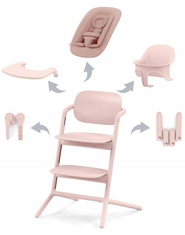 Cybex gultukas - maitinimo kėdutė Lemo 4in1 Set Pearl Pink, rausva