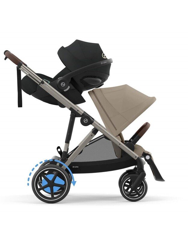 Cybex elektrinis vežimėlis eGazelle S TPE Almond Beige, smėlio spalvos