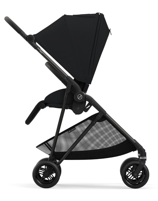 Vežimėlis Cybex Melio Carbon (2024) Magic Black, juodas