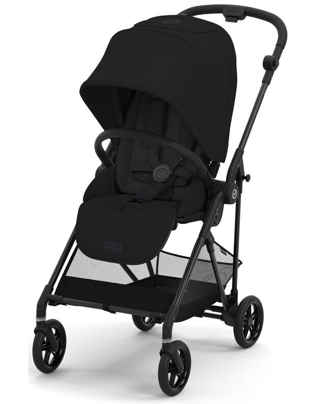 Vežimėlis Cybex Melio Carbon (2024) Magic Black, juodas