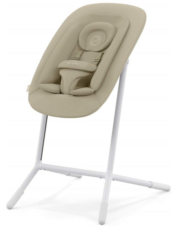 Cybex gultukas - maitinimo kėdutė Lemo 4in1 Set Sand White, smėlio spalvos-balta