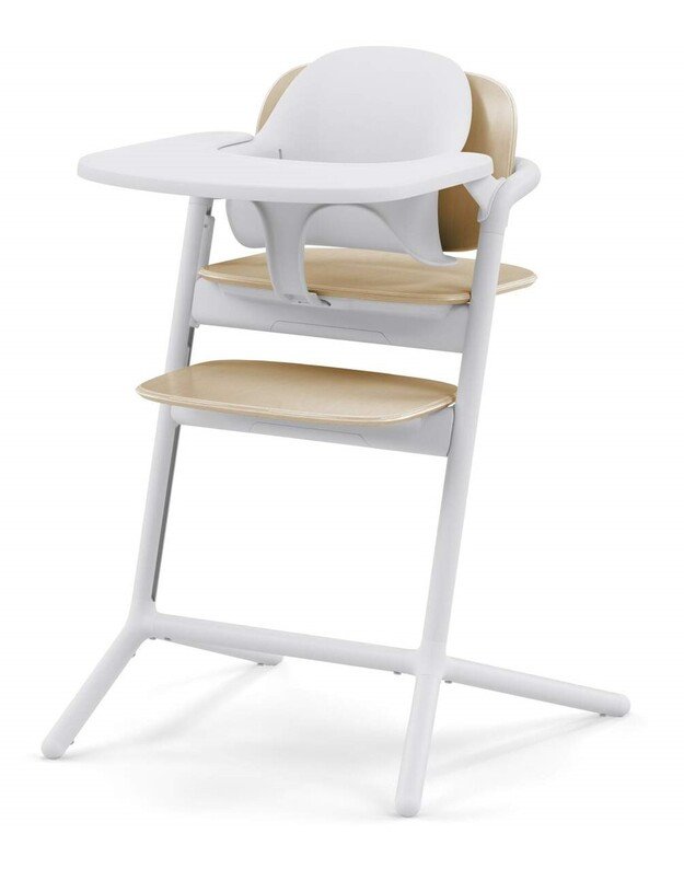 Cybex gultukas - maitinimo kėdutė Lemo 4in1 Set Sand White, smėlio spalvos-balta