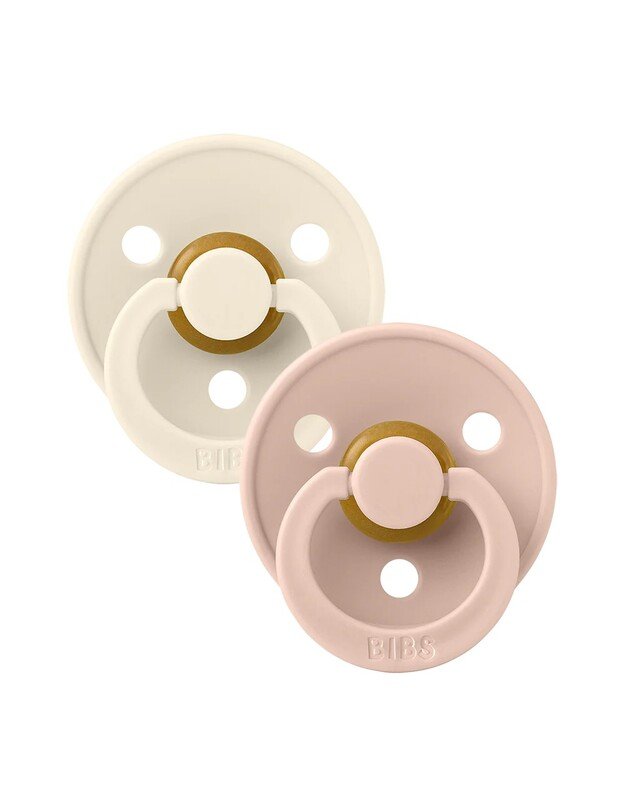 BIBS Colour čiulptukai Blush / Ivory nuo 18mėn, 2 vnt