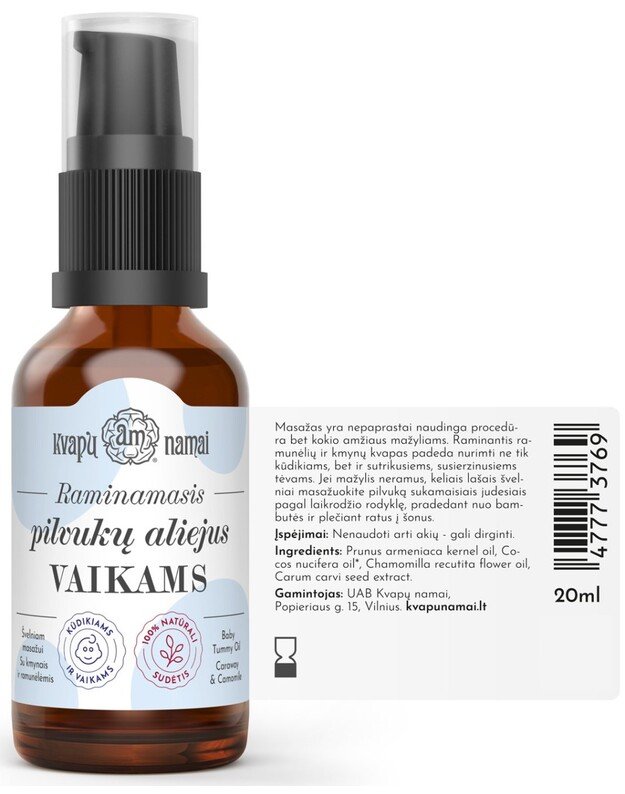 KN raminamasis pilvukų aliejus vaikams, 20ml