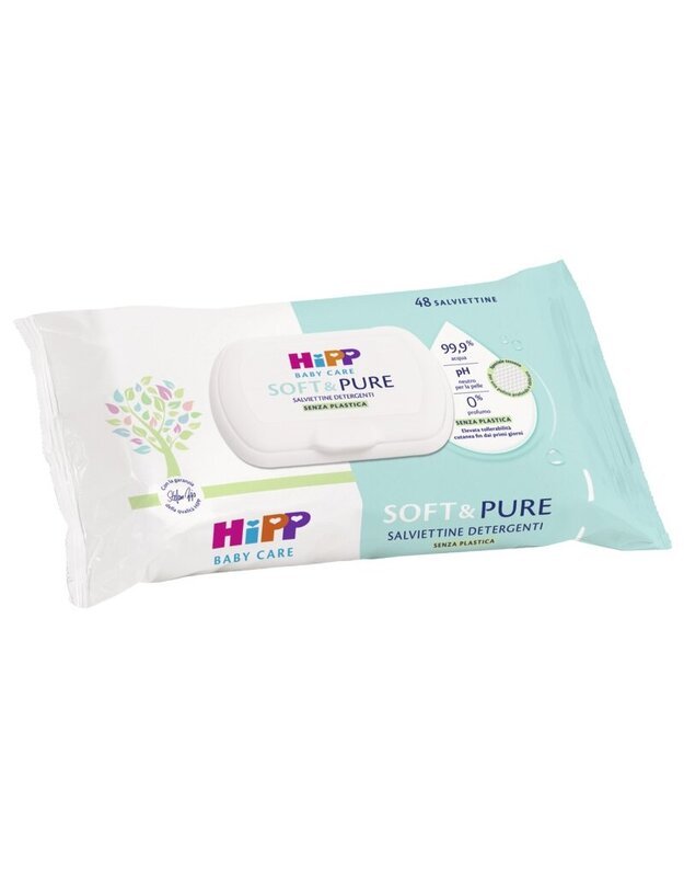 HiPP Soft and Pure water-based wet wipes, 48 ​​pcs