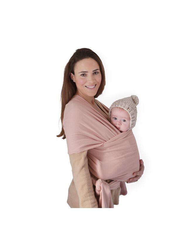 Mushie nešioklė Baby Wrap Blush, rausva