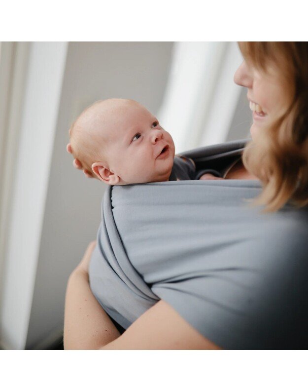 Mushie nešioklė Baby Wrap Tradewinds, tamsiai pilka