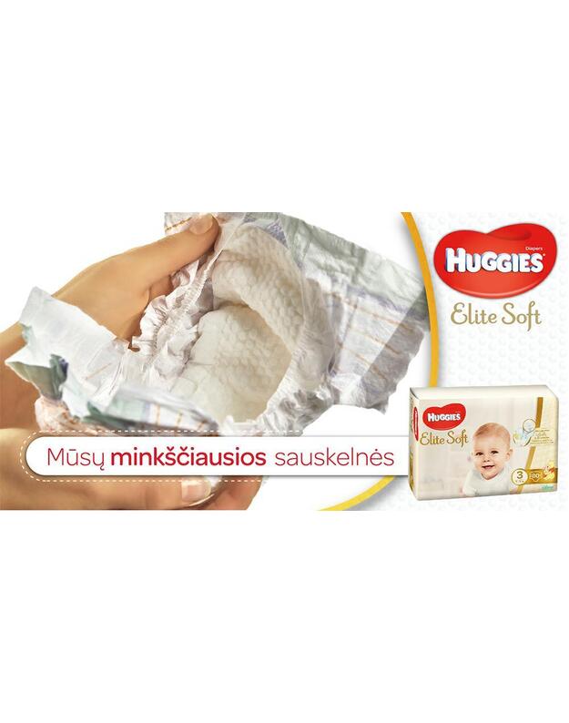HUGGIES Elite Soft diapers 1 3-5 kg, 26 pcs - SVA-TI A.S